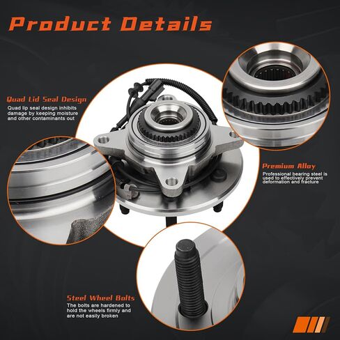 DRIVESTAR 515046 4WD Front Wheel Hub and Bearing Assembly Fit for Ford F-150 2004-2005, F-150 Heritage 2004, 6 Lug w/ABS in Saudi Arabia