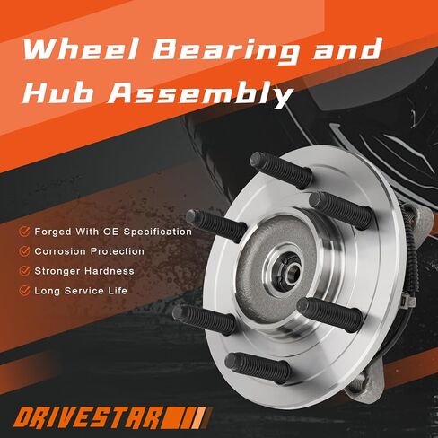 DRIVESTAR 515046 4WD Front Wheel Hub and Bearing Assembly Fit for Ford F-150 2004-2005, F-150 Heritage 2004, 6 Lug w/ABS in Saudi Arabia