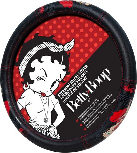 Yupbizauto Platicolors Betty Boop Skyline Design Car Accessories Set New Seat Covers, Front and Rear Rubber Mats, Steering Wheel Cover Air Freshener Stylish Protection for Cars SUVs Trucks & Vans in Kuwait