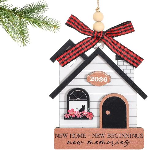 2026 New Home Ornament, House Warming Gifts Warming Gifts New Home for Women Couple Homeowners Owners Gift Ideas First Christmas News House Ornament 2026(Style 2) in Saudi Arabia