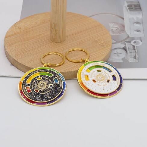 2 قطعة عجلة الغزل اللون حقيبة سلسلة مفاتيح Charms لطيف لوحة ألوان مفتاح سلسلة حلقة هدايا لمحبي الفن الفنانين الرسامين in Kuwait