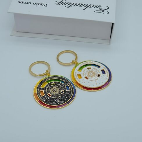 2 قطعة عجلة الغزل اللون حقيبة سلسلة مفاتيح Charms لطيف لوحة ألوان مفتاح سلسلة حلقة هدايا لمحبي الفن الفنانين الرسامين in Kuwait