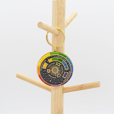 2 قطعة عجلة الغزل اللون حقيبة سلسلة مفاتيح Charms لطيف لوحة ألوان مفتاح سلسلة حلقة هدايا لمحبي الفن الفنانين الرسامين in Kuwait