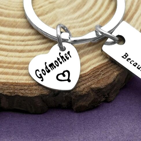 Mother's Day Gift Godmother Gift from Godchild Christmas Keychain for God Mother Jewelry Keychain First Communion Present Thank You Key Chain for Godmother Baptism Jewelry Christen Birthday Present in Saudi Arabia