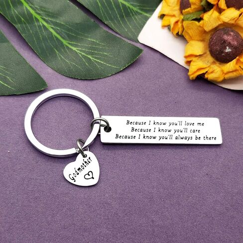 Mother's Day Gift Godmother Gift from Godchild Christmas Keychain for God Mother Jewelry Keychain First Communion Present Thank You Key Chain for Godmother Baptism Jewelry Christen Birthday Present in Saudi Arabia