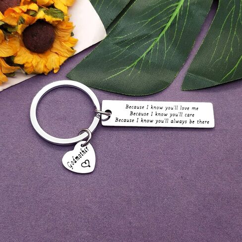 Mother's Day Gift Godmother Gift from Godchild Christmas Keychain for God Mother Jewelry Keychain First Communion Present Thank You Key Chain for Godmother Baptism Jewelry Christen Birthday Present in Saudi Arabia
