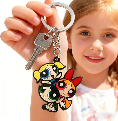 Cute Anime Cartoon Keychain, Zinc Alloy Key Chain for Women and Men in Kuwait
