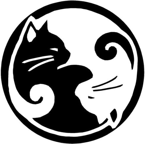 CafePress Yin Yang Cat Circle Novelty Keychain in Saudi Arabia