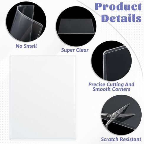 25 قطعة من واقيات الطباعة الصلبة، واقي ورق من البلاستيك الصلب الشفاف مقاس 8.5 × 11 بوصة مقاوم للماء وقابل لإعادة الاستخدام لشهادة الميلاد، وحاميات ملصقات الصور الورقية in Kuwait