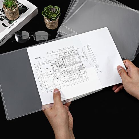 25 قطعة من واقيات الطباعة الصلبة، واقي ورق من البلاستيك الصلب الشفاف مقاس 8.5 × 11 بوصة مقاوم للماء وقابل لإعادة الاستخدام لشهادة الميلاد، وحاميات ملصقات الصور الورقية in Kuwait