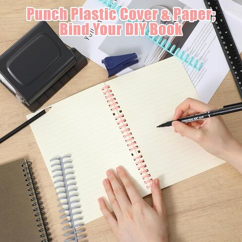 ماكينة تجليد ذات 10 فتحات رمادية للمخطط مع 20 قطعة من أشواك التجليد المشطية، وملفات ربط حلزونية بلاستيكية، 30 فتحة على A4، و20 فتحة على A5، و26 فتحة على B5، وسعة 10 ورقات in Kuwait