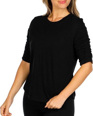 جينز محبوك بأكمام الباليه الأساسية المكشكشة للسيدات من DKNY in Saudi Arabia