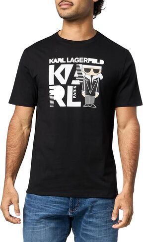 KARL LAGERFELD Men's Crewneck Short Sleeve Relaxed Fit Karl Character T-Shirt in Saudi Arabia