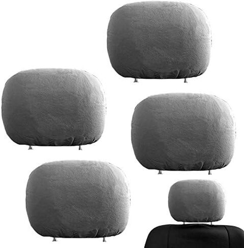 Yupbizauto 4X Cars Trucks & Cover DVD tv Monitors Solid Color Polyester Universal Headrest Covers with Foam Backing- Set of 4 (Black) in Kuwait