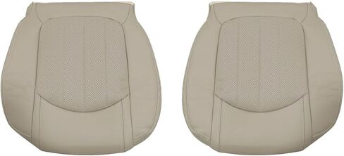 SecosAutoparts Driver & Passenger Bottom Perforated Leather Replacement Seat Covers Compatible with Chevy Traverse/GMC Acadia 2008-2017 Compatible with Buick Enclave 2008-2012#392 Light Cashmere Tan in Saudi Arabia