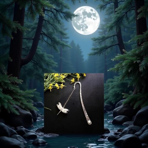 Silver Glow in The Dark Feather Metal Bookmark, Luminous Retro Feather Bookmark Glow in The Dark, Ideal Gift for Reader, Teachers, Adults,Book Covers and Book Accessories,Office Supplies (Dragonfly) in Kuwait