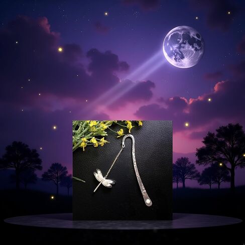 Silver Glow in The Dark Feather Metal Bookmark, Luminous Retro Feather Bookmark Glow in The Dark, Ideal Gift for Reader, Teachers, Adults,Book Covers and Book Accessories,Office Supplies (Dragonfly) in Kuwait