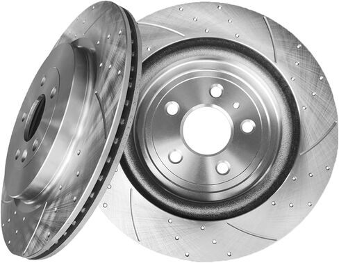 PM Auto Rear 345mm Drilled Slotted Brake Disc Rotors Replacement For 2013-2019 Ford Explorer in Saudi Arabia