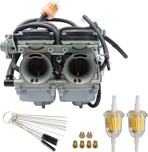Priprilod Carburetor 15001-1433 15003-1602 15004-0020 15011-0120 15011-0121 Compatible with 2008-2012 1988-2007 Kawasaki Ninja 250R EX250J Replacement Kit with Fuel Lines, Tee Connector & Gaskets in Saudi Arabia