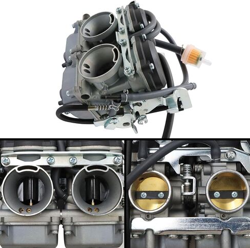 Priprilod Carburetor 15001-1433 15003-1602 15004-0020 15011-0120 15011-0121 Compatible with 2008-2012 1988-2007 Kawasaki Ninja 250R EX250J Replacement Kit with Fuel Lines, Tee Connector & Gaskets in Saudi Arabia