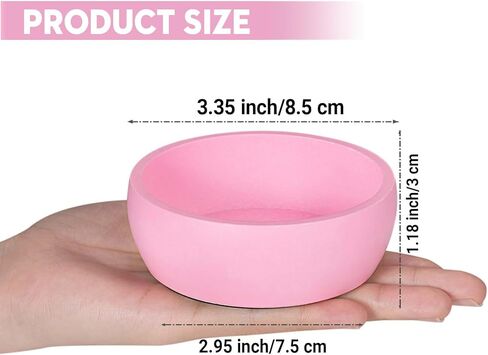 حامل مشبك ورق أسمنتي - موزع منظم مشبك ورق، حامل مشبك ورق خرساني لسطح المكتب، منظمات ديكور مكتب المكتب، وردي in Kuwait