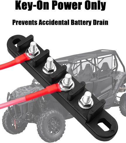 4 Stud Keyed Power Busbar Bus Bar Fit for Honda Talon Accessories, 35 Output AMP Replace PCS-S2-KBUS Battery Mount with 4 Self Tapping Screw in Kuwait