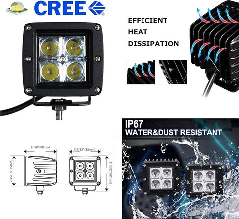 iJDMTOY LED Pod Light Fog Lamp Kit Compatible with 2003-06 GMC Sierra 1500 2500 3500, Includes (2) 20W High Power LED Cubes, Foglight Location Mounting Brackets & Wiring/Adapter Harnesses in Saudi Arabia