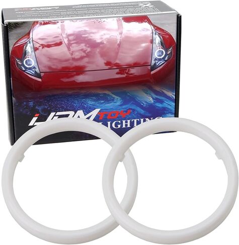 iJDMTOY Frosted Surface 6000K Xenon White SMD LED Angel Eyes Halo Ring Kit Compatible with Nissan 2006-2009 350Z, 2010-2020 370Z Fairlady Z in Saudi Arabia