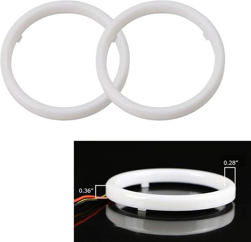 iJDMTOY Frosted Surface 6000K Xenon White SMD LED Angel Eyes Halo Ring Kit Compatible with Nissan 2006-2009 350Z, 2010-2020 370Z Fairlady Z in Saudi Arabia