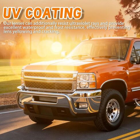 مصباح أمامي LED DRL، طقم تجميع المصابيح الأمامية متوافق مع 2007 2008 2009 2010 2011 2012 2013 تشيفي سيلفرادو 1500/2007-2014 سيلفرادو 2500 3500 أو مصباح أمامي عالي الدقة عاكس كهرماني أسود in Kuwait