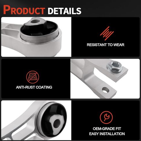 Rear Engine Motor Mount & Transmission Mount Kit Compatible with 2017-2024 Pacifica 3.6L & 2020-2024 Voyager 3.6L V6 Engine, Replace A20070 68224737AB 68485537AA in Kuwait