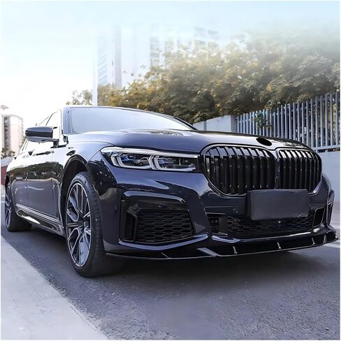 ممتص الصدمات الأمامي للسيارة متوافق مع BMW 7 Series G11 G12 740i 750i Li M760Li 2019-2022 مجموعة تجميل الجسم (أسود لامع) in Kuwait