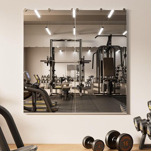 TETOTE Home Gym Mirror 65" x 22", Fitness, Wall Mounted for Garage, Bedroom, Oversized Frameless Mirror in Kuwait