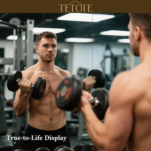 TETOTE Home Gym Mirror 65" x 22", Fitness, Wall Mounted for Garage, Bedroom, Oversized Frameless Mirror in Kuwait