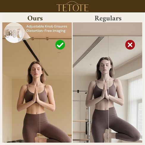 TETOTE Home Gym Mirror 65" x 22", Fitness, Wall Mounted for Garage, Bedroom, Oversized Frameless Mirror in Kuwait