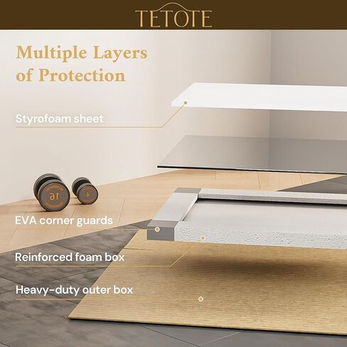 TETOTE Home Gym Mirror 65" x 22", Fitness, Wall Mounted for Garage, Bedroom, Oversized Frameless Mirror in Kuwait