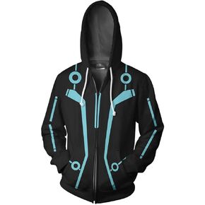 Adults Tron Hoodie Sam Flynn Cosplay Quorra Costume Jacket Sweatshirt in Kuwait