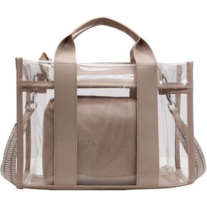 حقائب يد شفافة للنساء من WREWING، حقيبة كروس مع أشرطة قابلة للتعديل، حقيبة يد مع محفظة صغيرة للسفر والعمل والرياضة in Kuwait