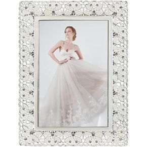 إطارات صور عتيقة مقاس 4 × 6، إطار معدني مع زجاج عالي الدقة مزخرف بالزهور لصور الزفاف والصور الشخصية، فكرة هدية فريدة من نوعها، هدايا عيد الحب/عيد الأم in Kuwait