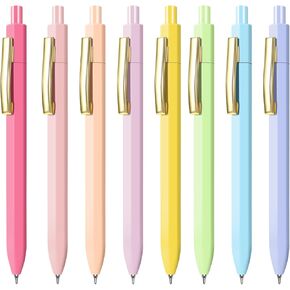 Vitoler Ballpoint Pens 8 Packs,0.7mm Black Ink Pens, Smooth Writing Retractable Pen for Journaling Bible School Office Supplies,Gifts for Women in Kuwait