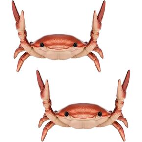 2PcsCreative Crab Pen Holder Weightlifting Crabs Pen Stand Storage Rack, Office Desktop Decoration, Pencil Holders Desk Supplies Holders and Dispensers, Desk Accessories and Workspace Organizers (Red) in Kuwait