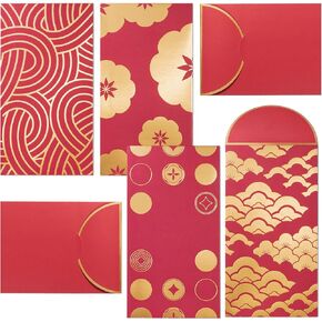 Chinese New Year Red Envelopes, 30-Count 2026 Lunar New Year Red Packets, Hong Bao with Gold Foil Design, Gift Money Envelopes, Year of the Roast, 10 Designs in Kuwait