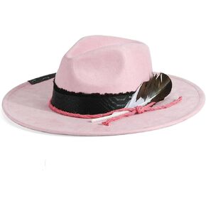 Big Wide Brim Hat for Women Men Western Felt Boho Fedora Hat Handmade in Kuwait