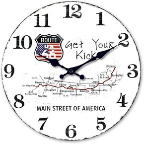 Retro Farmhouse Wooden Wall Clocks Battery Operated 10 Inch Kitchen Wall Clock Home Sign Wall Decor Silent Non Ticking Wall Clock for Living Room Bedroom in Kuwait