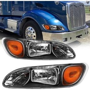 Headlights Assembly Fit For 2005-2015 Peterbilt 325 330 335 337 340 348 382 384 386 387 Truck Left Driver and Right Passenger Side A Pair Headlamp in Kuwait