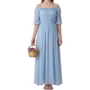 فستان YESSA عصر النهضة للنساء فستان الفلاحين فستان القرون الوسطى للنساء فستان Ren Faire التنكري المتدفق in Kuwait