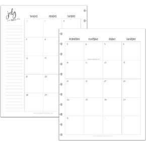 BetterNote يوليو 2026 - يونيو 2027 إعادة تعبئة التقويم الأكاديمي الشهري لدفتر Discbound، تواريخ المدرسة، يناسب Levenger Circa، Big Happy Planner، Arc، TUL، Disc، Whimsy (11 قرص، 8.5 بوصة × 11 بوصة) in Kuwait