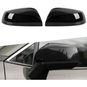 1 Pair Left & Right Side Mirror Covers Replacement for 2019-2025 Toyota RAV4 LE and LE Hybrid without Turn Signal Model Directly Replace Style (Glossy Black) in Kuwait