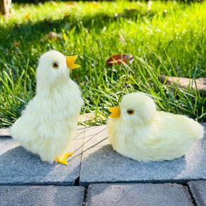 4Pcs Fluffy Easter Ducks Decor,Collectible Figurines for Decorations,Spring Farm Decor,Holiday Event Party Favors,Easter Props for Photography in Saudi Arabia