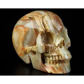 جمجمة كريستال اليشم الأفغاني مقاس 2.0 بوصة، منحوتة يدويًا من الأحجار الكريمة للفنون الجميلة، تمثال حجر شفاء الريكي. in Kuwait